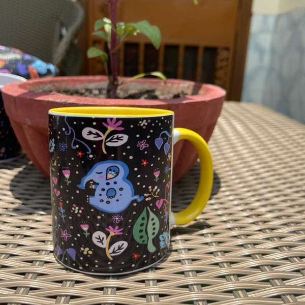 Shy Elephant Mug & Happy Elephant Coaster Set