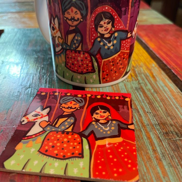 Mharo Rajasthan Mug & Coaster Set