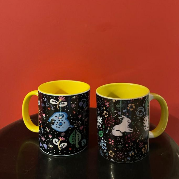 Bunny Hop, Shy Elephant Mug & Cushion Combo