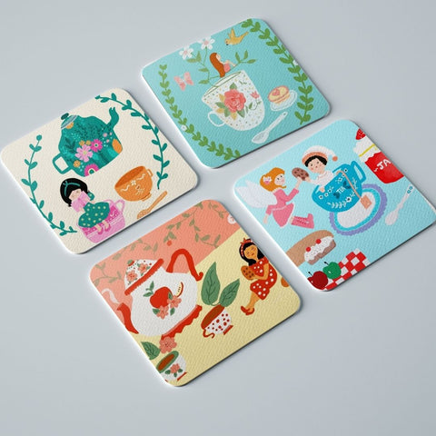 Tea Time Coaster Set